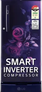 LG 185 L Direct Cool Single Door 4 Star Refrigerator with Base Drawer with Smart Inverter Compressor (Blue Euphoria, GL-D199OBEY)